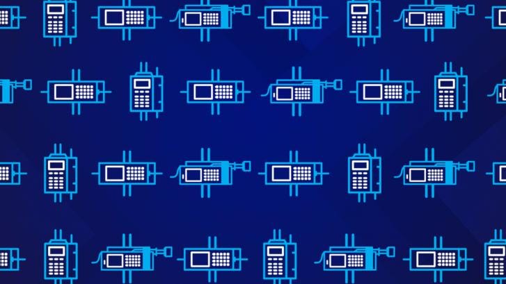 A repeating pattern made out of infusion pump designs