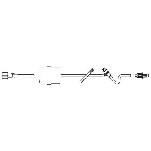 Straight-Type Extension Set, Standard Bore, CONTROL-A-FLO Regulator, CLEARLINK Luer Activated Valve, Retractable Collar, 19 (47 cm)