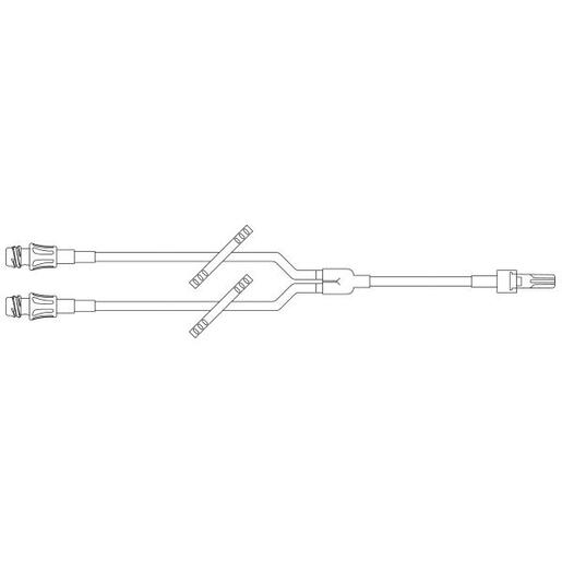 Y-Type Catheter Extension Set, Microbore, 2 INTERLINK Injection Site, 5.6 (14 cm)