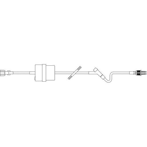 Straight-Type Extension Set, Standard Bore, CONTROL-A-FLO Regulator, INTERLINK Injection Site, Retractable Collar, 19" (48 cm)