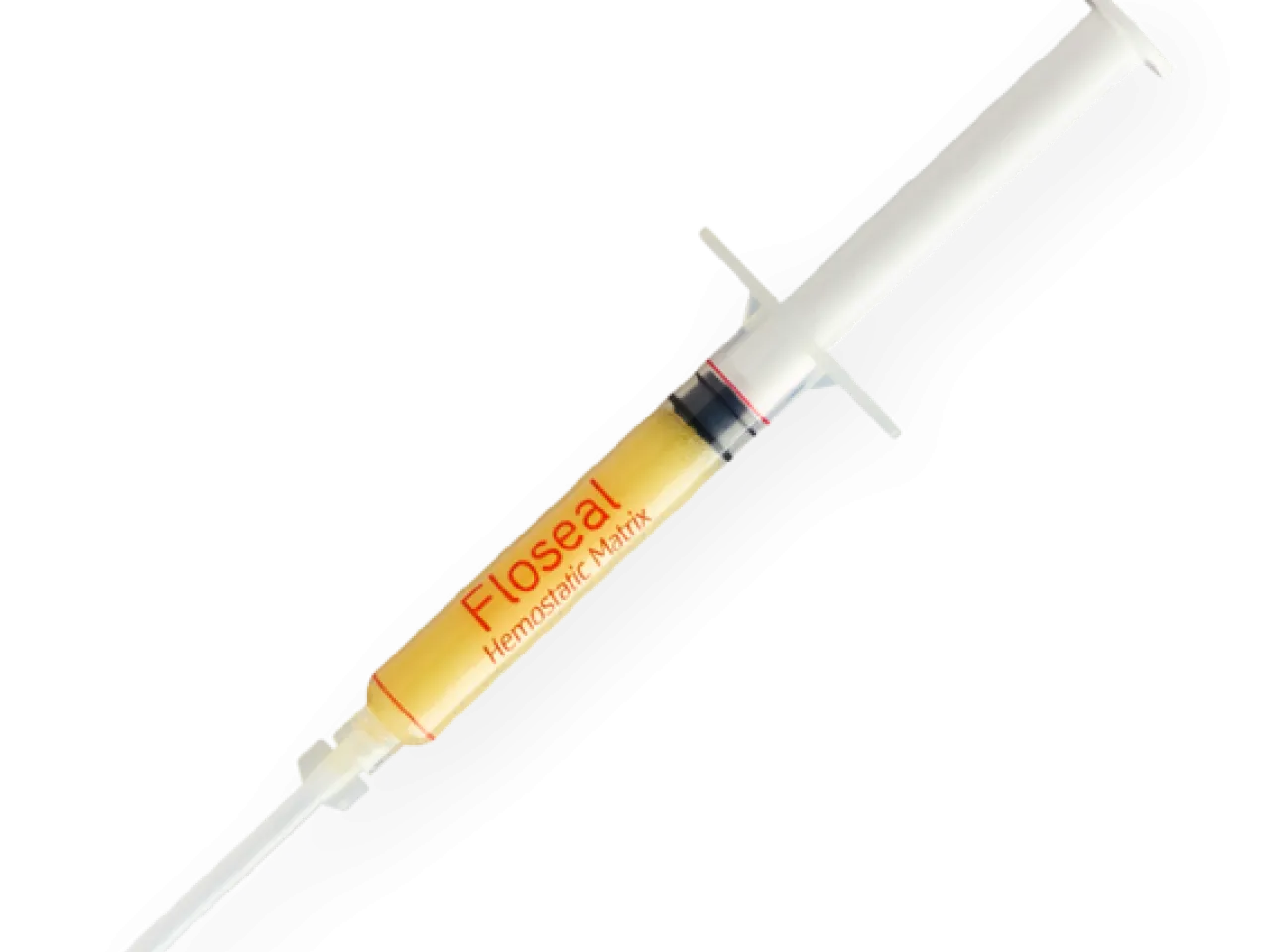 A syringe of Floseal hemostatic matrix