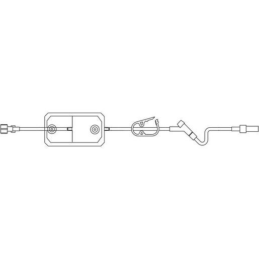 Straight-Type Extension Set, INTERLINK Injection Site, 1.2 Micron Filter, Standard Bore, Fixed Collar, 21" (53 cm)