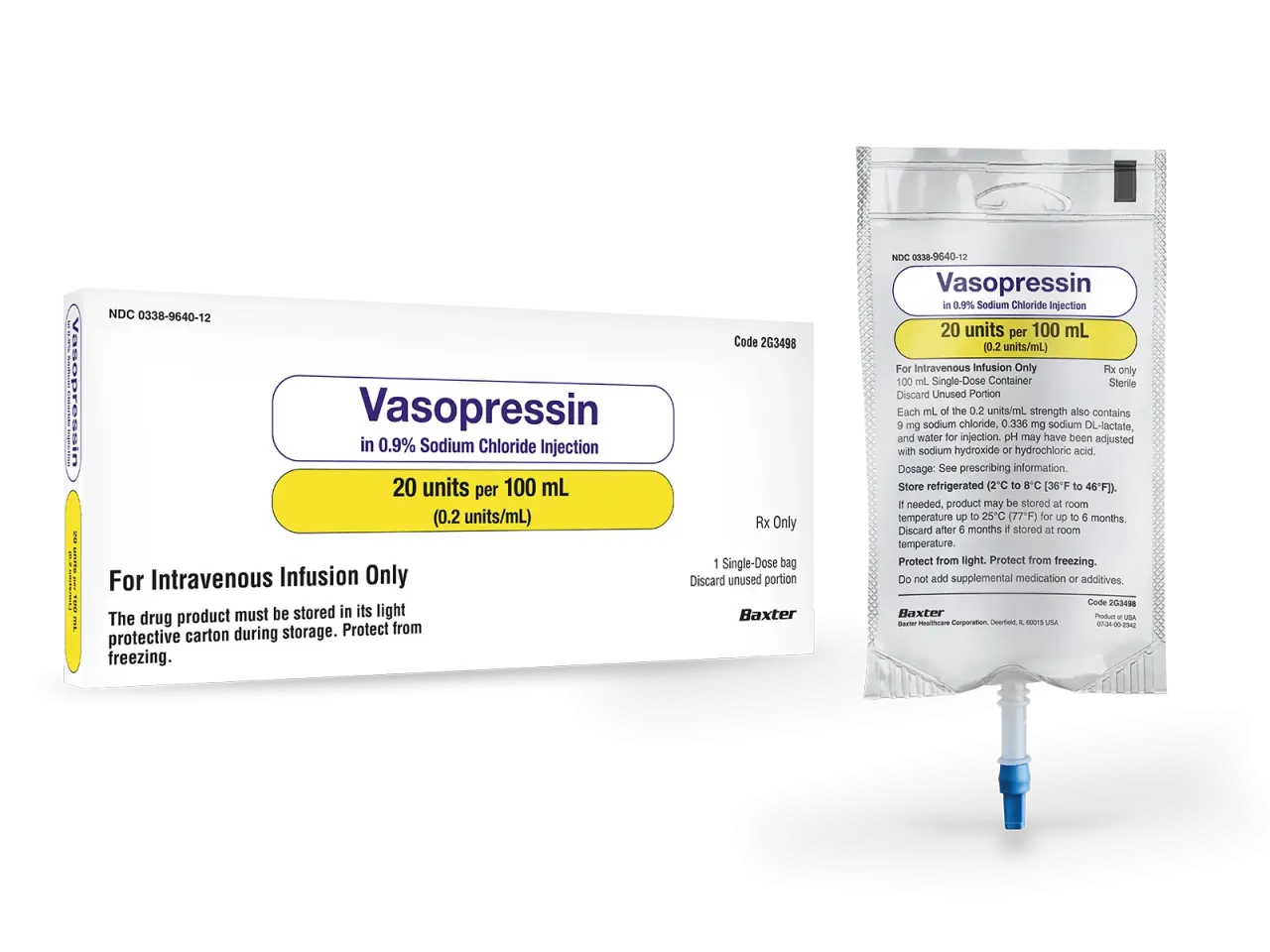 Vasopressin in 0.9% sodium chloride injection, 20 units per 100 mL