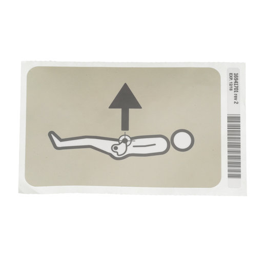 Label, Hip Placement 8 Series, LH