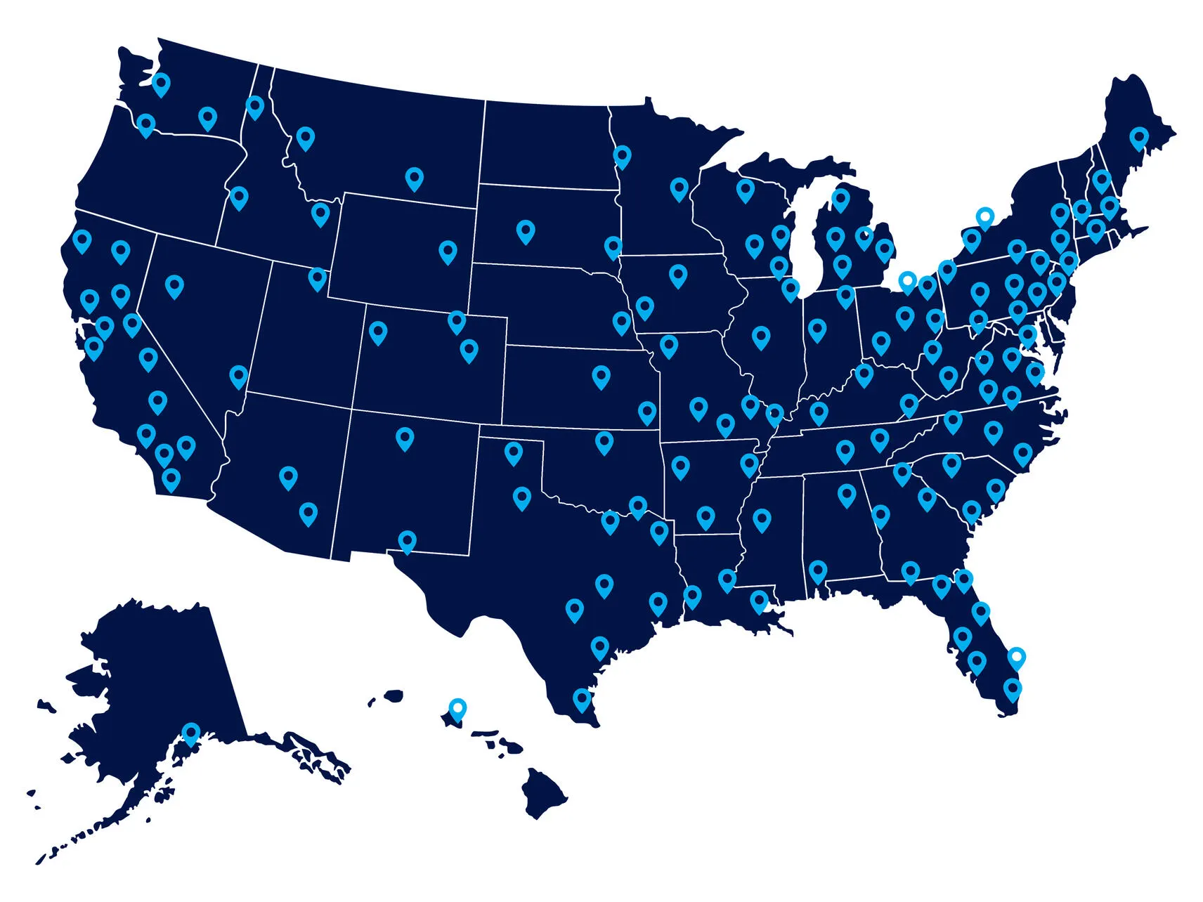 Baxter Service Locations Map