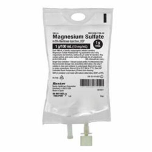 Magnesium Sulfate in 5% Dextrose Injection USP, 1g / 100mL (10mg / mL) in VIAFLO Plastic Container, Liquid Premix. (New Product Code: UE8501)