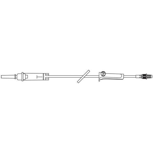 IV Fat Emulsion Administration Set, Non-Vented, 10 drops/mL, 86 (2.2 m), Non-DEHP