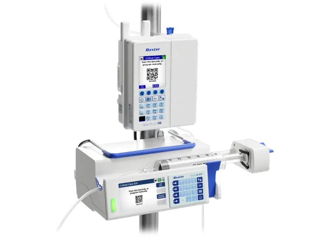 The Novum IQ Syringe pump and Spectrum IQ infusion pump as part of the IQX infusion platform