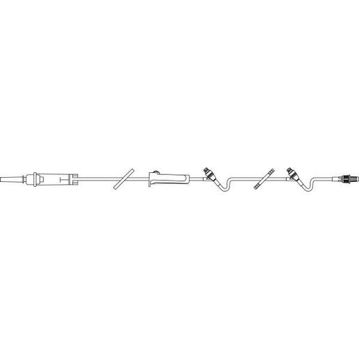 Solution Set, Non-Vented, 2 CLEARLINK Luer Activated Valves, Retractable Collar,  10 drops/mL, 100 (2.5 m)