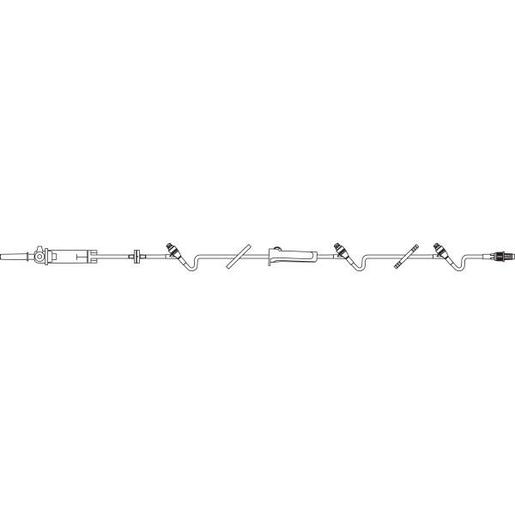CONTINU-FLO Solution Set, DUO-VENT, 3 CLEARLINK Luer Activated Valves, Backcheck Valve, 10 drops/mL, 120