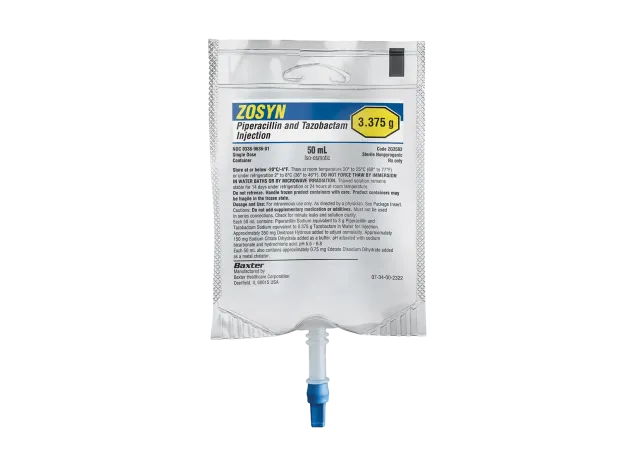 Zosyn Piperacillin and Tazobactam Injection, 3.375 g in 50 mL