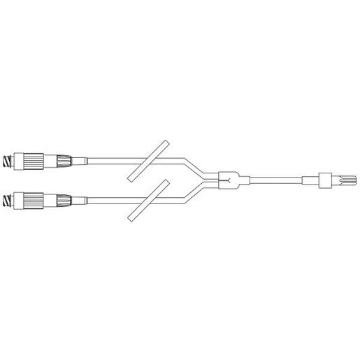 Y-Type Catheter Extension Set, Microbore, 2 CLEARLINK Luer Activated Valves, 5.7 (15 cm)