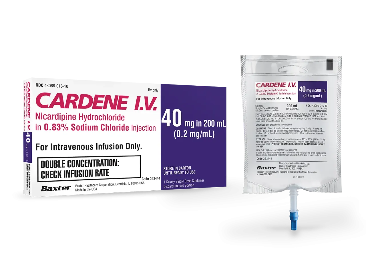 Cardene IV 40 mg in 200 mL solution