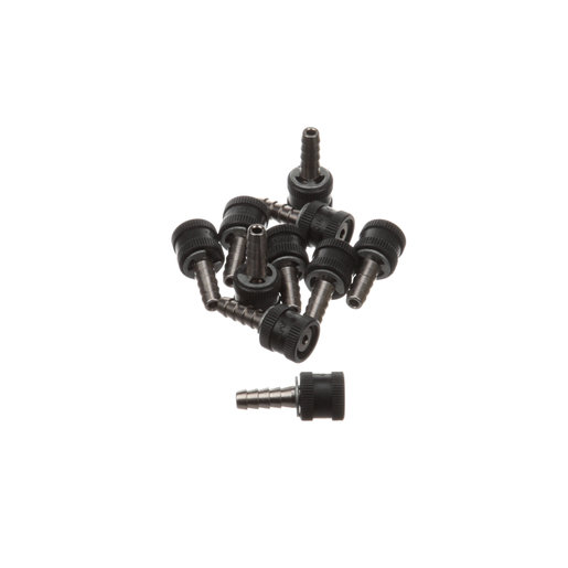 Metal Hose Connector w/ Barbed End, Screw-Type, 1/8 in. Tubing
