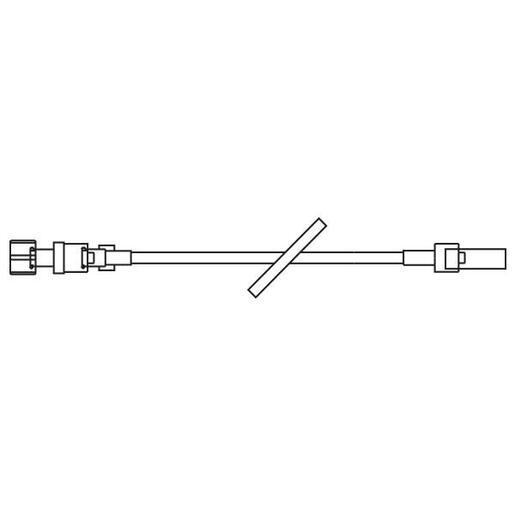 Straight-Type Anesthesia Set, Standard Bore, Anti-Siphon and Luer Lock Adapters,  74 (1.9 m), Blue stripe for easy identification