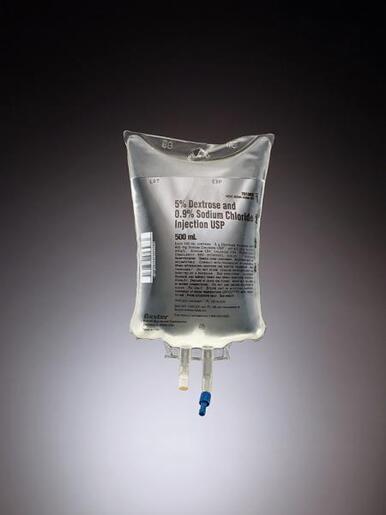 5% Dextrose and 0.9% Sodium Chloride Injection, USP, 500 mL VIAFLEX Plastic Container