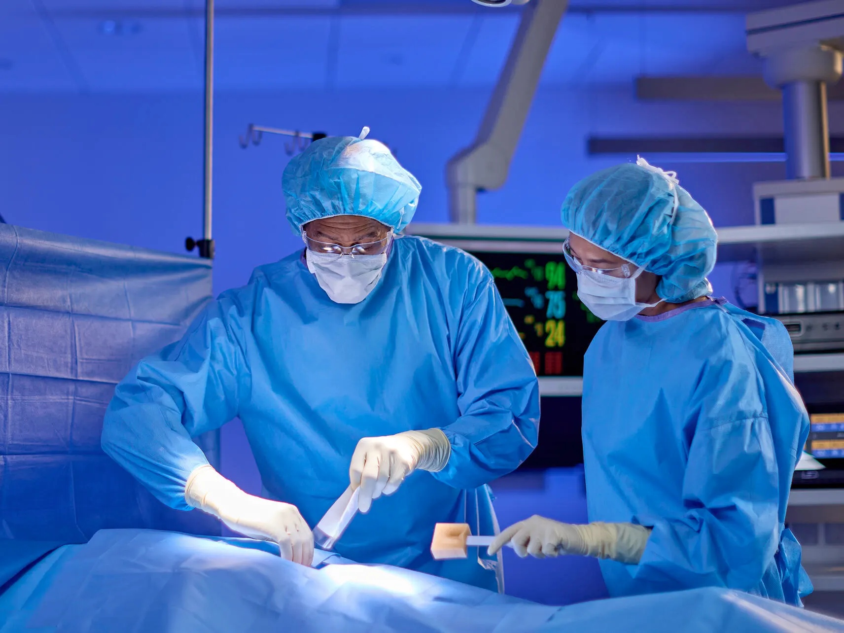 Seprafilm being used in a surgery