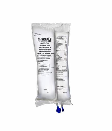 CLINIMIX E 8/10 sulfite-free (8% Amino Acid with Electrolytes in 10% Dextrose with Calcium) Injection, 2000 mL in CLARITY Dual Chamber Container