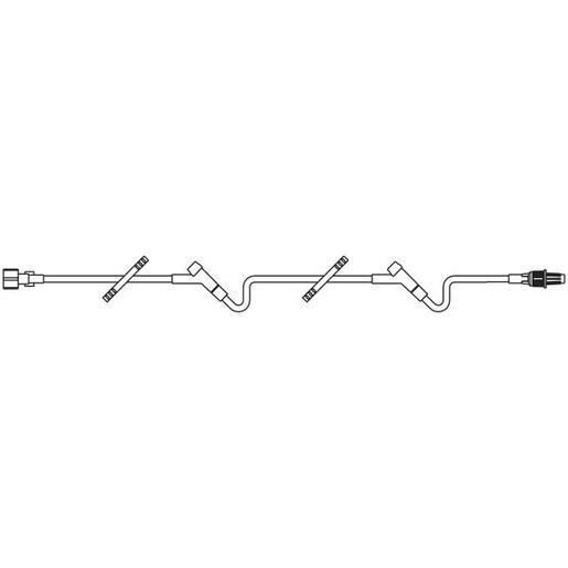 Straight-Type Extension Set, Standard Bore, 2 INTERLINK Injection Sites, Retractable Collar, 44” (112 cm)