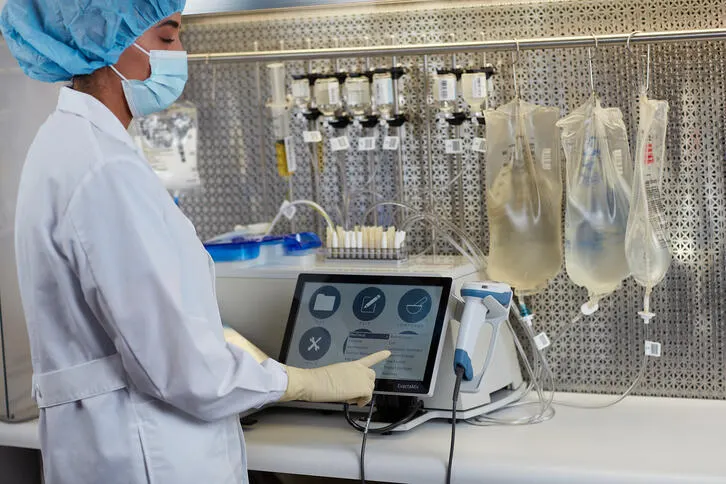 Technician using the exactamix pro