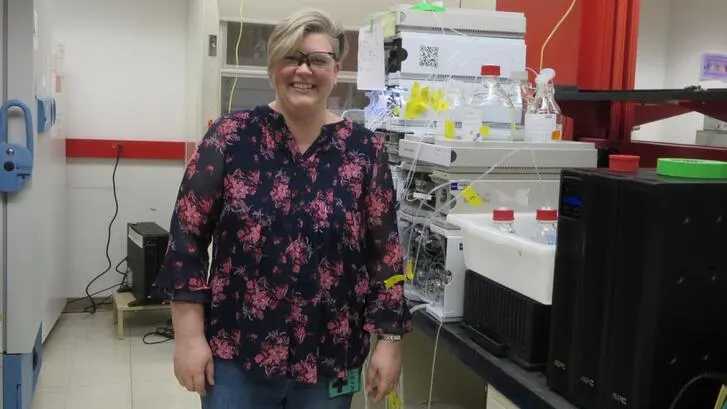 Reagan Miller poses in a laboratory