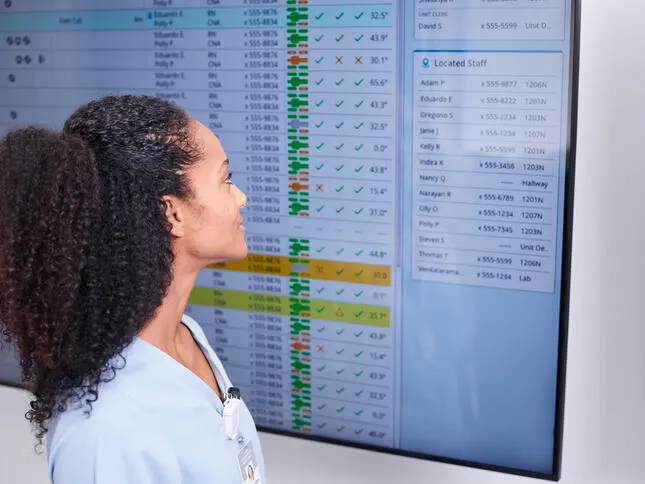 Nurse standing in ICU