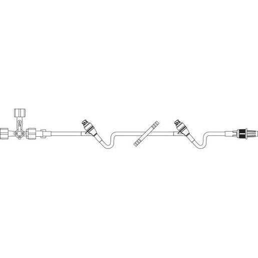 Stopcock Extension Set, 4-Way Large Bore, 2 CLEARLINK Luer Activated Valves, 40" (101 cm)