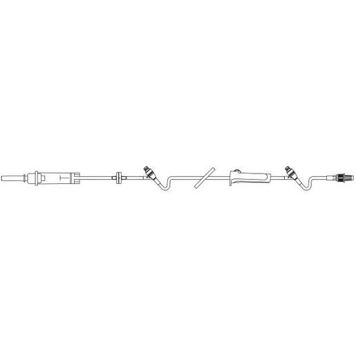 CONTINU-FLO Solution Set, Non-Vented, 2 CLEARLINK Luer Activated Valves, Backcheck Valve, 10 drops/mL, 112 (2.8 m)