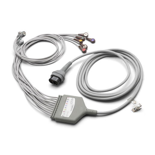 Patient Cable, ECG, 12-Lead, AHA, Shielded