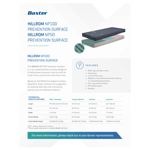 NP50-NP100 SURFACE SELL SHEET