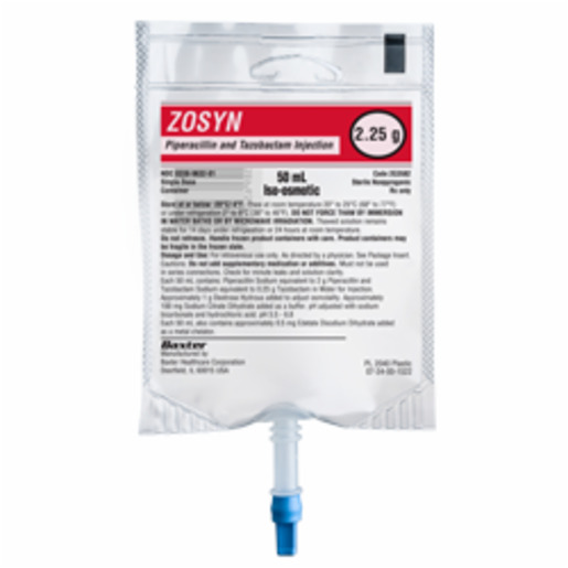 ZOSYN (Piperacillin and Tazobactam Injection) in GALAXY Container, 2.25g in 50mL, Single-Dose Plastic Container, Frozen Premix