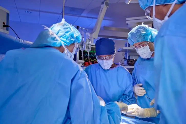 Surgeons operating in an OR