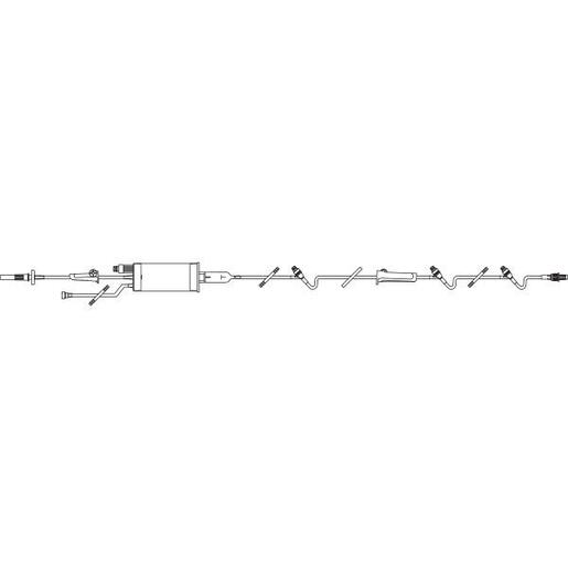 BURETROL Solution Set, 150 mL Valveless Burette, 4 CLEARLINK Luer Activated Valves, 60  drops/mL, 115 (2.9 m)