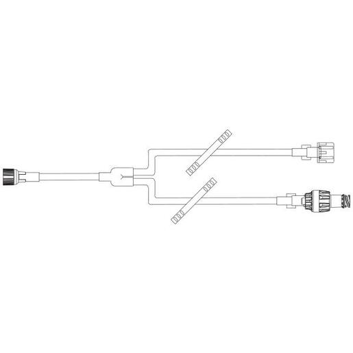Y-Type Catheter Extension Set, Standard Bore, ONE-LINK, Needle-free IV Connector, Neutral Fluid Displacement, 6.5  (16.4 cm)