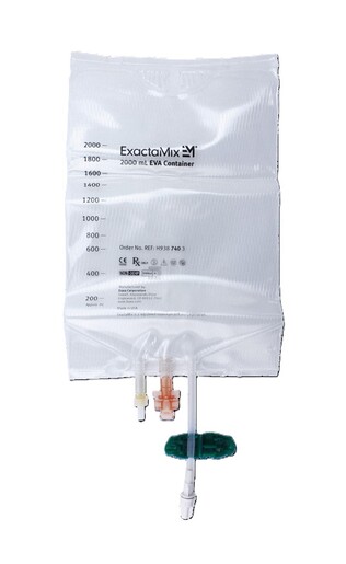 EXACTAMIX Empty EVA (ethylene vinyl acetate) Bag, 2000 mL. For use with EXACTAMIX Compounder.