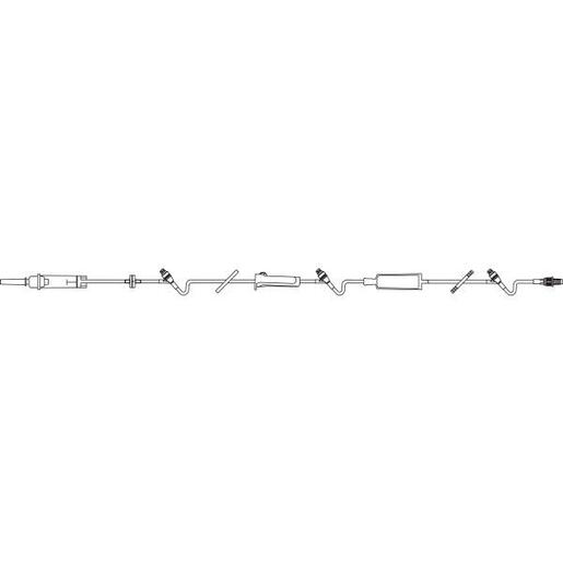 CONTINU-FLO Solution Set, Non-Vented, 0.2 Micron Filter, 3 CLEARLINK Luer Activated Valves, Backcheck Valve. 10 drops/mL. 102 (2.6 m)