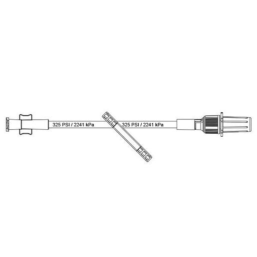 Straight-Type Catheter Extension Set, Standard Bore, Power Injectable (325 psi/2241 kPa), 6.5 (16 cm)
