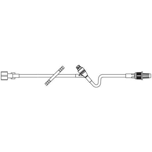 Straight-Type Extension Set, Standard Bore, CLEARLINK Luer Activated Valve, Rectractable Collar, 14 (35 cm)
