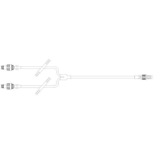 Y-Type Catheter Extension Set, Standard Bore, ONE-LINK Bonded Needle-free IV Connector, Neutral Fluid Displacement, 8.8 (22.3 cm)