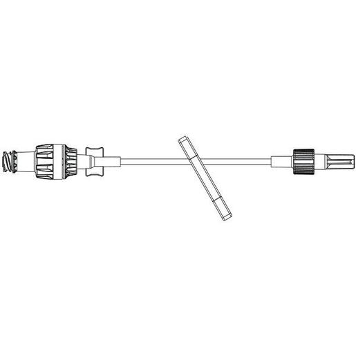 Straight-Type Catheter Extension Set, Microbore, ONE-LINK, Needle-Free IV Connector, Neutral Fluid Displacement, Power Injectable (325 psi/2241 kPa), 7.7 (19.5 cm)