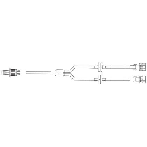 Y-Type Extension Set, 2 Check Valves, Standard Bore, Retractable Collar, 6.9 (18 cm)