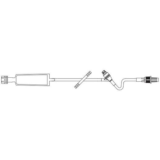 Straight-Type Extension Set, Standard Bore, 0.2 Micron Filter, CLEARLINK Luer Activated Valve, Retractable Collar, 16" (40 cm)