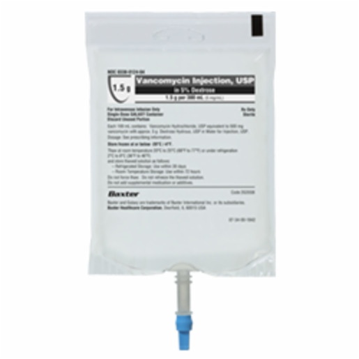 Vancomycin Injection, USP in 5% Dextrose, 1.5g / 300mL (5mg / mL) in Single Dose GALAXY Container, Frozen Premix