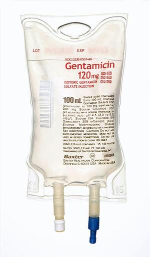 Gentamicin Sulfate in 0.9% Sodium Chloride Injection, 120 mg/100 mL in VIAFLEX Plastic Container. Liquid Premix.