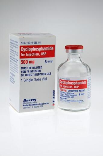 Cyclophosphamide for Injection, USP, 500 mg Single-Dose Vial. Carton of 1 Vial