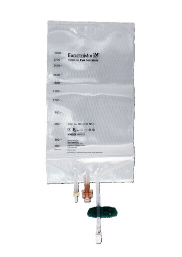 EXACTAMIX Empty EVA (ethylene vinyl acetate) Bag, 3000 mL. For use with EXACTAMIX Compounder.