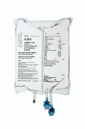 CLINIMIX 4.25/5 sulfite-free (4.25% Amino Acid in 5% Dextrose) Injection, 1000 mL in CLARITY Dual Chamber Container