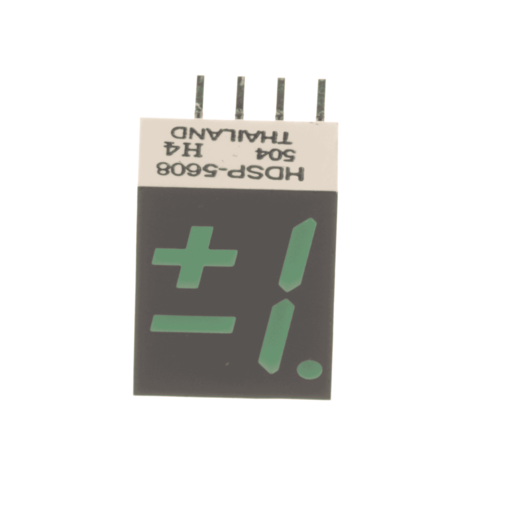 LED, 7Seg+/-1, Com Cath, Green