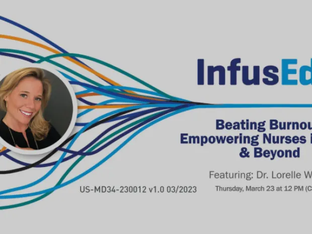 Cover slide for the Beating Burnout InfusEd webinar