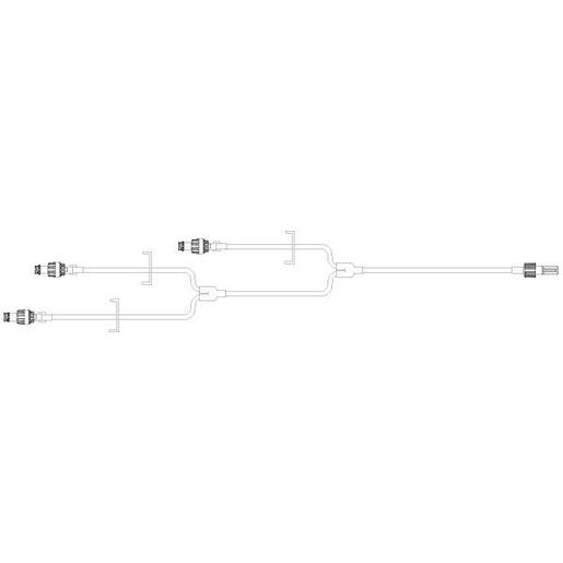 3-Lead Catheter Extension Set, Microbore, ONE-LINK, Needle-free IV Connector, Neutral Fluid Displacement, 8.0 (20.4cm)